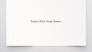 Funny Pink Team Names